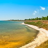 Nature, landscape, sky, clouds, sea, sand, coast, stone, rock, flowers, seasons, photo, image, picture, color, summer