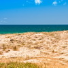 Nature, landscape, sky, clouds, sea, sand, coast, stone, rock, flowers, seasons, photo, image, picture, color, summer