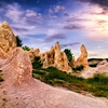 Nature, landscape, sky, clouds, sea, sand, coast, stone, rock, flowers, seasons, photo, image, picture, color, spring, mountain