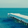 Nature, landscape, sky, clouds, sea, sand, coast, stone, rock, flowers, seasons, photo, image, picture, color, winter, icy, frozen